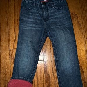 Toddle girl fleece lined jeans